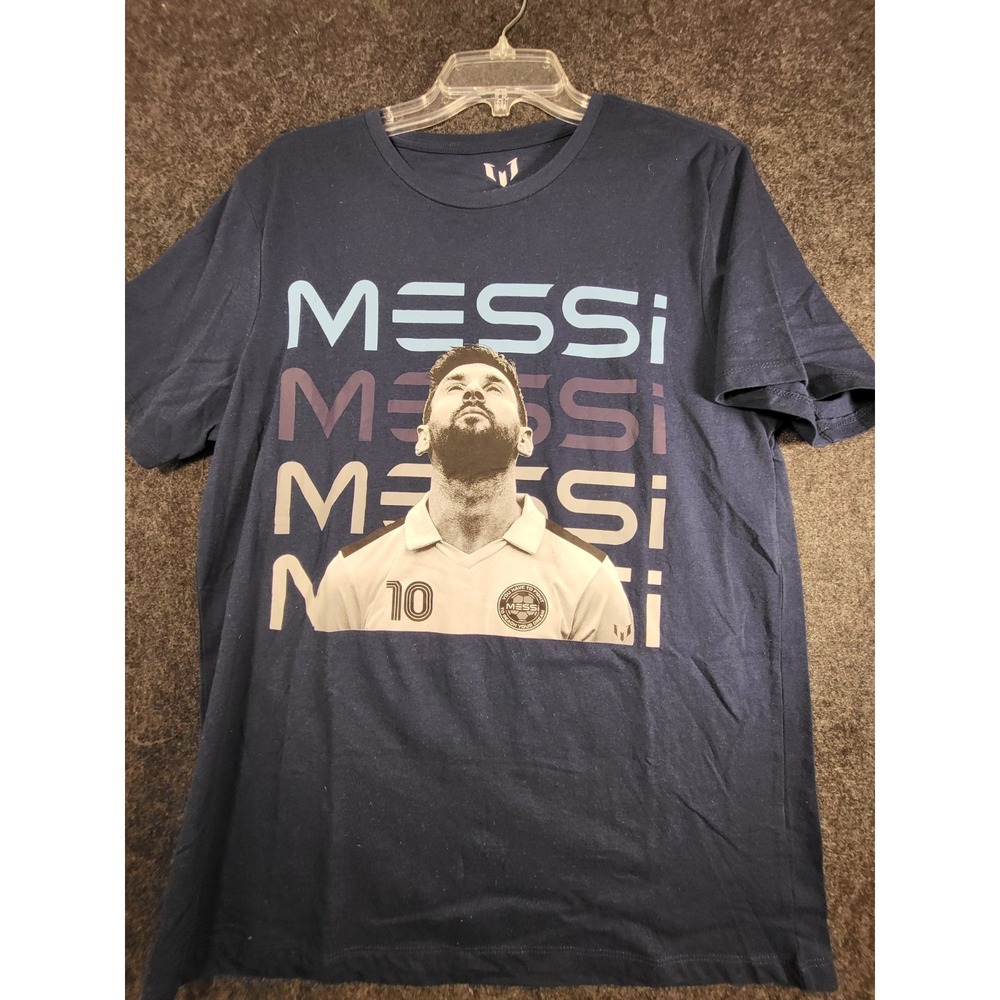 Lionel Messi Collection Soccer Navy Blue T-Shirt Inter Miami FC Men's Large